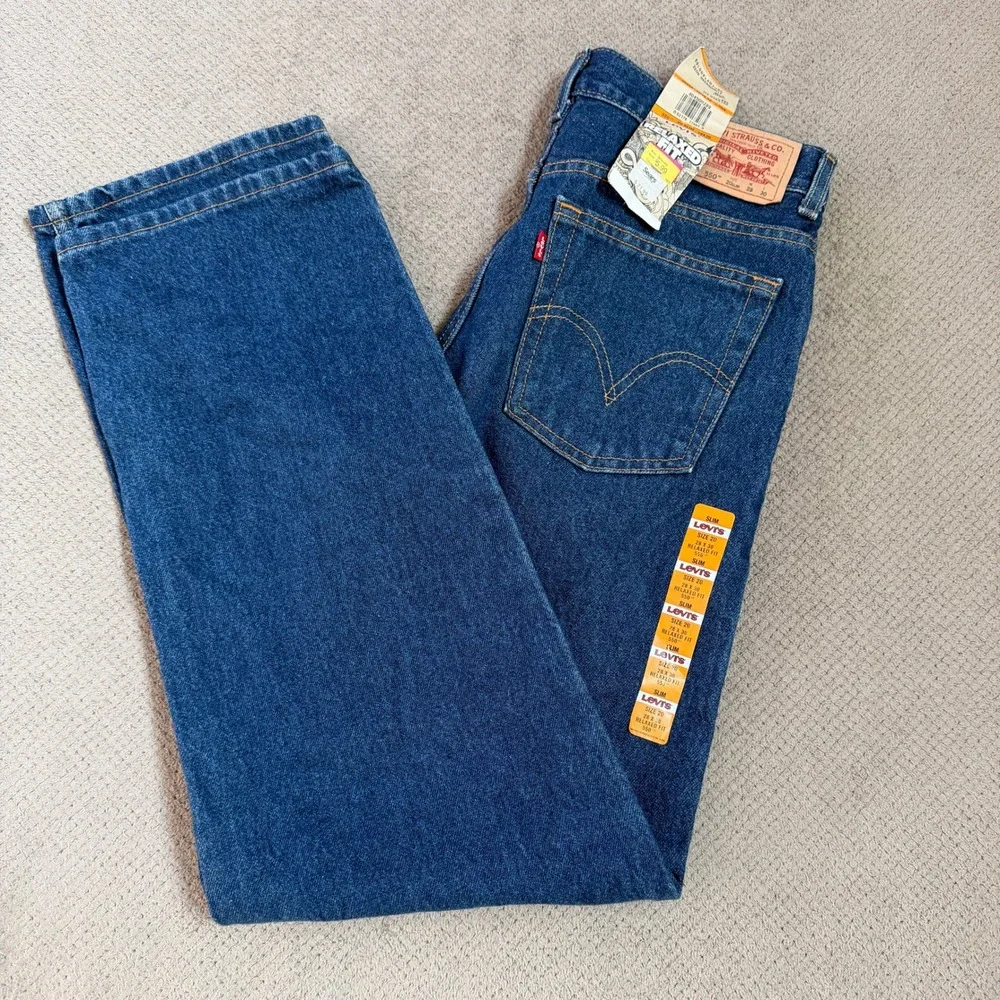 Vintage 1990s Levi's 550 Relaxed Fit Slim Jeans 28x30 Medium Wash NWT